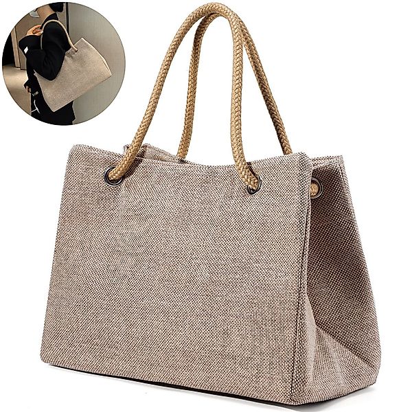ZEUOPQ Strandtasche Handtasche Canvas mit großem günstig online kaufen