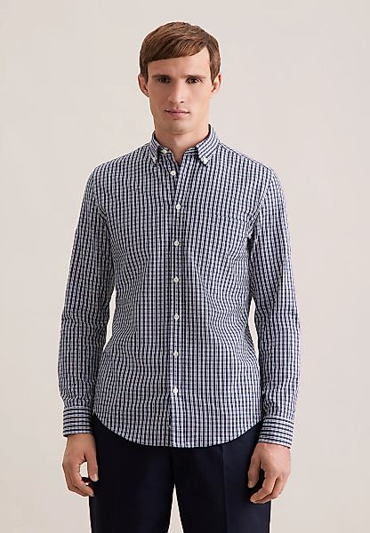 seidensticker Businesshemd Slim 1/1 Button-Down-Kragen Karo günstig online kaufen