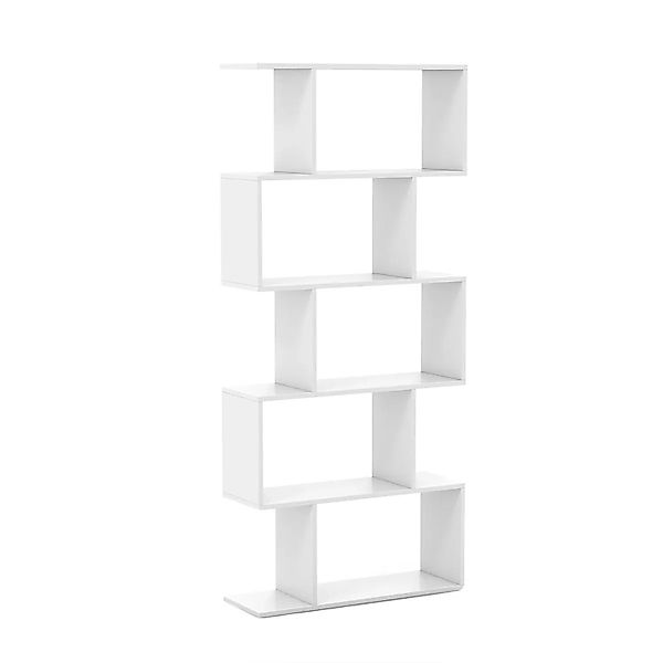 Costway Bücherregal 5 Ebenen 70 x 23,5 x 158 cm Weiß günstig online kaufen