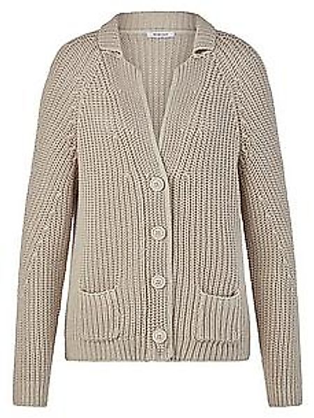 Strickblazer Revers­kragen Peter Hahn beige günstig online kaufen