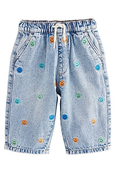 Next Schlupfjeans Bestickte Denim-Jeans aus 100 % günstig online kaufen