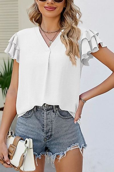 KIKI T-Shirt Damen-Sommer-Chiffon-Oberteil, Sommer-Damen-Kurzarm günstig online kaufen