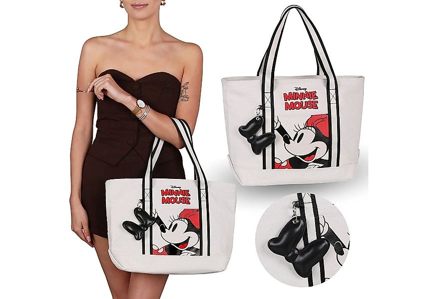 Sarcia.eu Handtasche Minnie Mouse Umhängetasche Beige, Groß, mit Schlüsselr günstig online kaufen