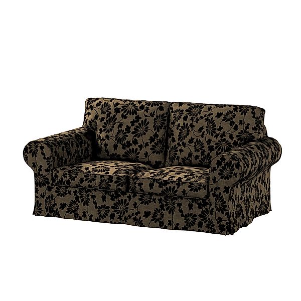 Bezug für Ektorp 2-Sitzer Schlafsofa ALTES Modell, beige-schwarz, Sofabezug günstig online kaufen