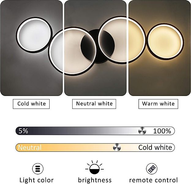 Nettlife LED Deckenleuchte Schwarz 4 Flammig günstig online kaufen