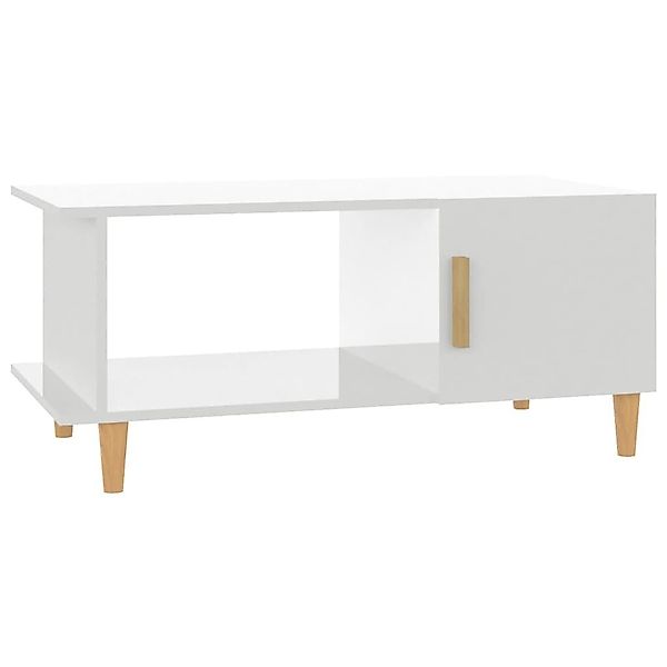 vidaXL Couchtisch Couchtisch Hochglanz-Weiß 90x50x40 cm günstig online kaufen