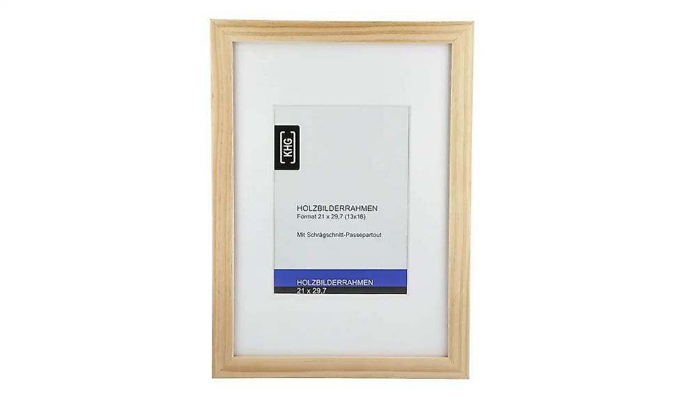 KHG Holz-Bilderrahmen 21x30  Toscana natur ¦ holzfarben ¦ Massivholz ¦ Maße günstig online kaufen