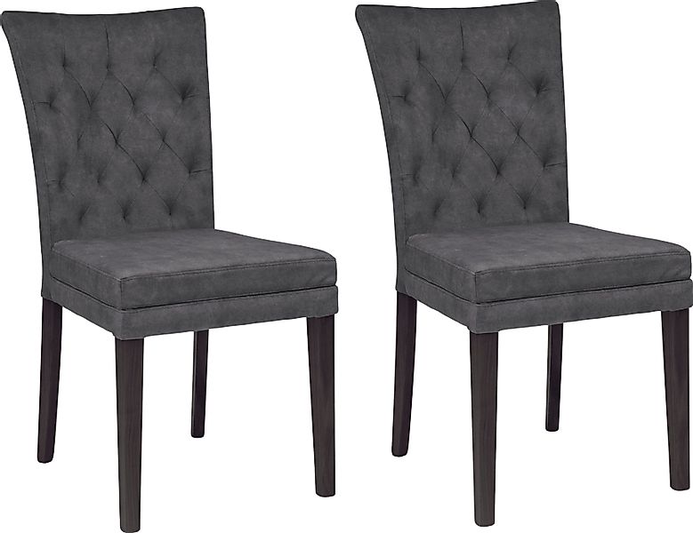 Home affaire 4-Fußstuhl "Colorado" (Set) 2 Stk.Beine aus Buche, wengefarben günstig online kaufen