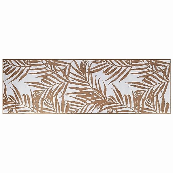 vidaXL Outdoorteppich Braun Und Weiß 80x250 Cm Beidseitig Nutzbar 1843206 günstig online kaufen