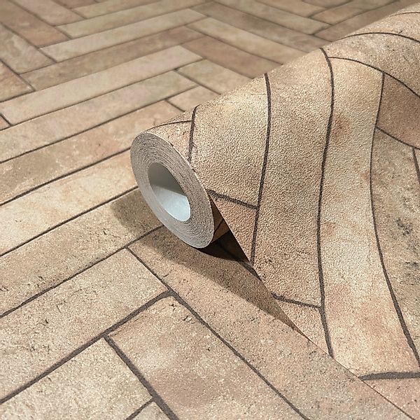 Marburg Vliestapete »Tapete Snake Stone« Fischgratmuster geprägt moderne Vl günstig online kaufen