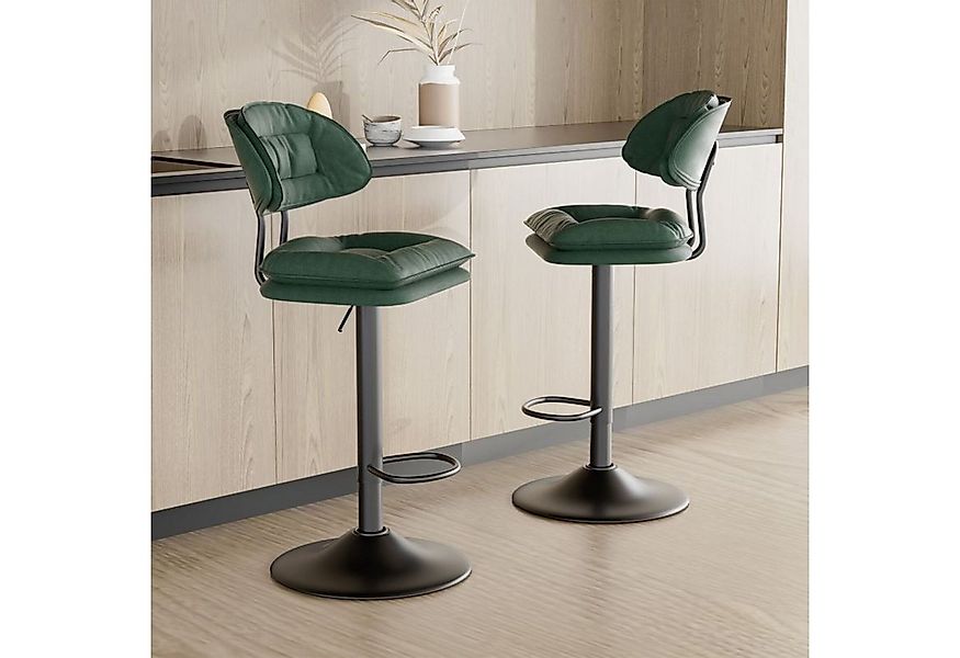 HawthyHome Barhocker 2er Set, Ergonomische Gepolsterte Barstühle mit Rücken günstig online kaufen
