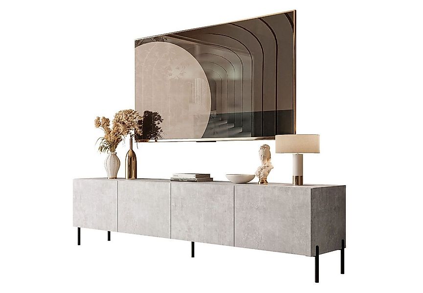 Lookway Lowboard COLGANTE BETON 200 TV-Schrank mit Metallbeinen günstig online kaufen