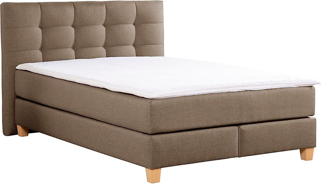 Home affaire Boxspringbett "Moulay", inkl. Topper, in 3 Härtegraden, TFK au günstig online kaufen