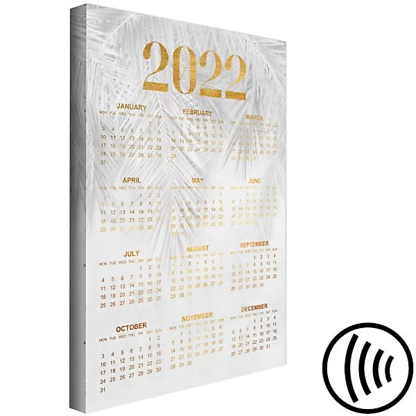 Leinwandbild Calendar 2022: Palm year (1 Part) Vertical XXL günstig online kaufen