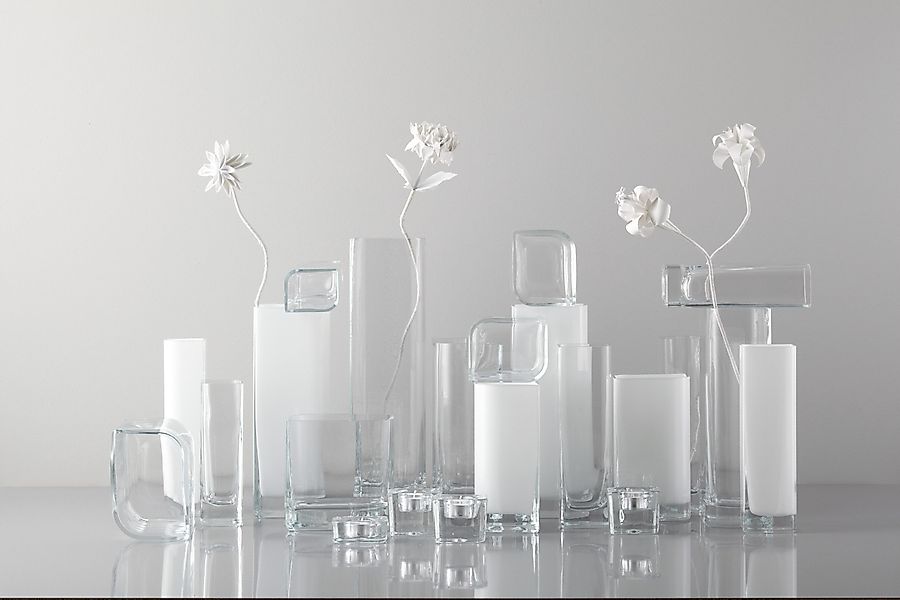 LEONARDO Tischvase »Dekovase LUCCA, aus Glas, handgefertigt« rechteckig, sp günstig online kaufen