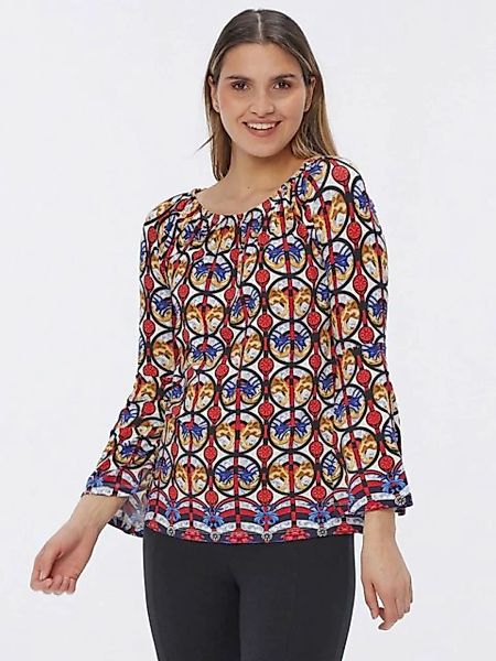 atinka Carmenshirt Schlupfbluse mit Allover Muster günstig online kaufen