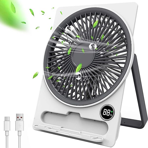 Senmudi Mini USB-Ventilator Ventilator Leise,1800mAh Akku günstig online kaufen
