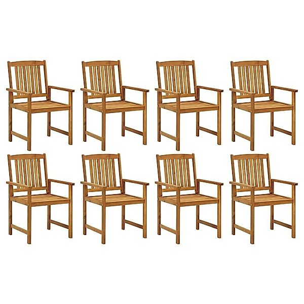 vidaXL Gartenstuhl Gartenstühle 8 Stk. Massivholz günstig online kaufen