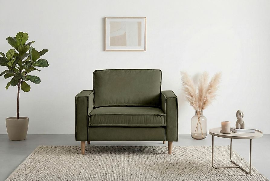 Home affaire Loveseat »Pinto Skandi 105 cm, Chenille, Struktur« mit Keder, günstig online kaufen
