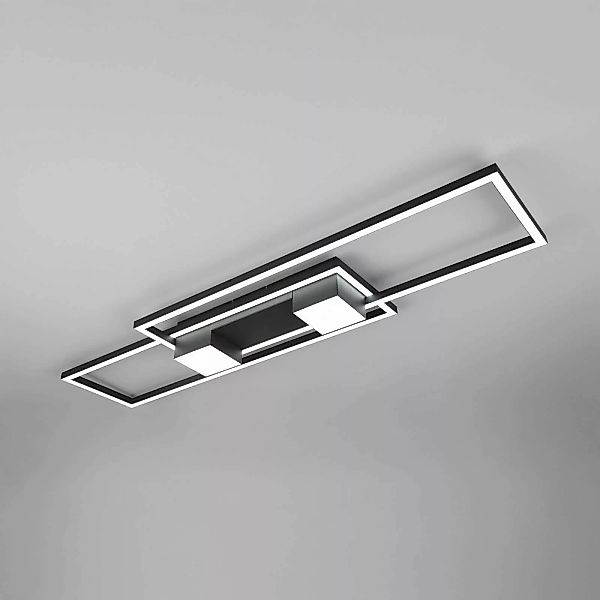 LED-Deckenlampe Albany, schwarz, 100 x 28 cm Alu CCT dimmbar günstig online kaufen