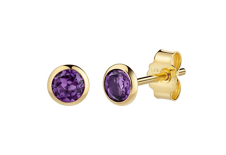Vivance Paar Ohrstecker 585/- Gelbgold Amethyst günstig online kaufen