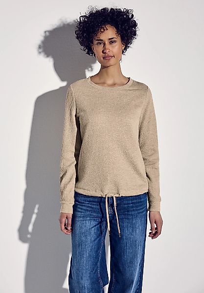 STREET ONE Langarmshirt, mit Elastiksaum und Tunnelzug günstig online kaufen