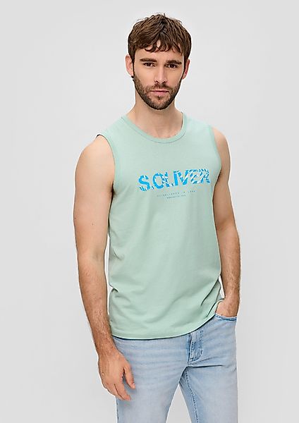 s.Oliver Shirttop Ärmelloses Baumwoll-Shirt mit Frontprint günstig online kaufen