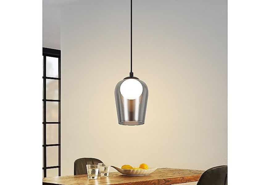 ZMH Pendelleuchte Esszimer Schwarz 1 Flammig Hängeleuchte Glas G9 Nachtisch günstig online kaufen