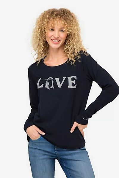 Laurasøn Rundhalsshirt T-Shirt Regular Fit LOVE Print Rundhals Langarm günstig online kaufen
