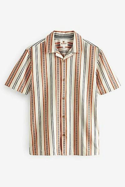Next Kurzarmhemd Gestreiftes Kurzarmhemd mit kubanischem Kragen (1-tlg) günstig online kaufen
