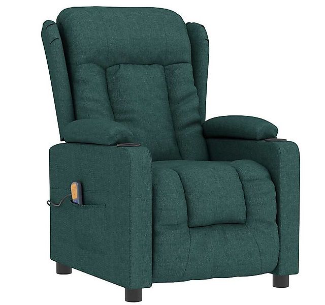 vidaXL Massagesessel Massagesessel Dunkelgrün Stoff (1-St) günstig online kaufen