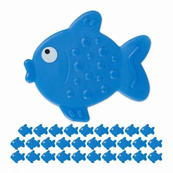 relaxdays 30 x Antirutsch Sticker Badewanne Fisch blau günstig online kaufen
