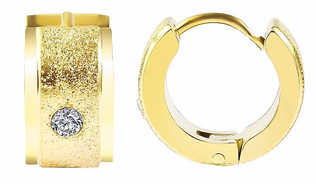 Adelia´s Klappcreolen "Damen Ohrringe – Klappcreole aus Edelstahl mit Stras günstig online kaufen