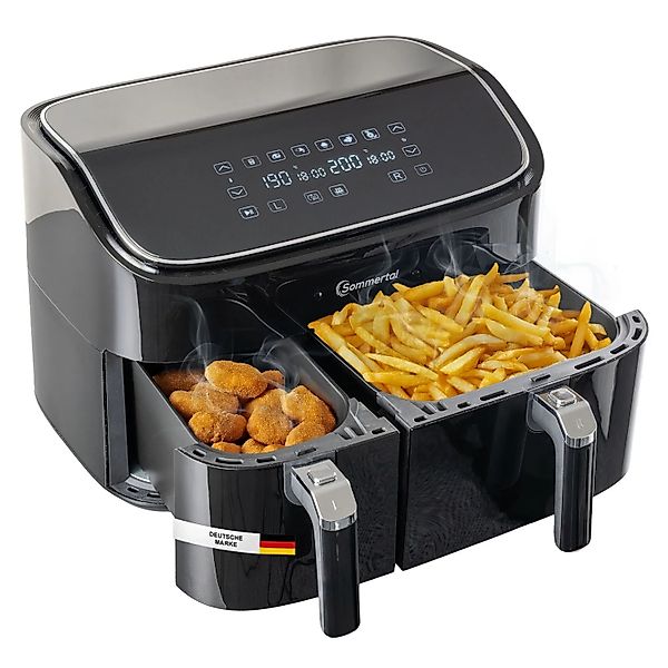 Sommertal Heißluftfritteuse HF DUAL 900 mit Doppelkammer  9 Liter günstig online kaufen
