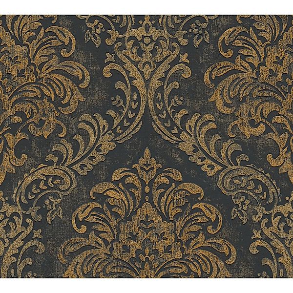 AS-Creation Vliestapete Ornament Matt Muster Glänzend Strukturiert Schwarz günstig online kaufen