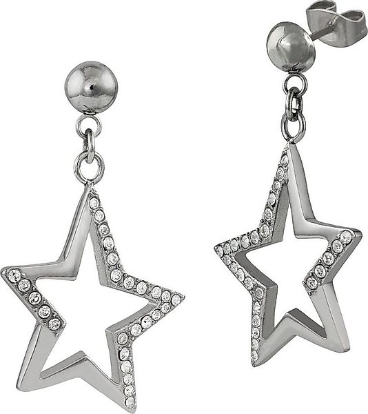 Amello Paar Ohrhänger Amello Ohrringe Edelstahl Ohrhänger Stern (Ohrhänger) günstig online kaufen