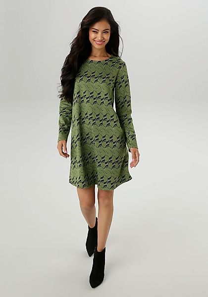 Aniston SELECTED Jerseykleid, mit trendiger Jaquardmusterung - NEUE KOLLEKT günstig online kaufen