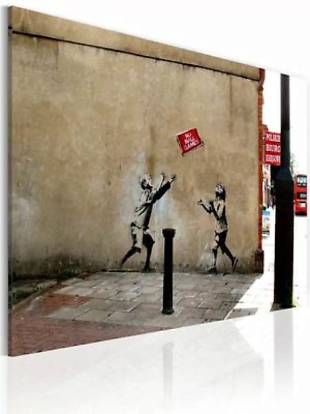 artgeist Wandbild Fussballspielen verboten (Banksy) mehrfarbig Gr. 60 x 40 günstig online kaufen