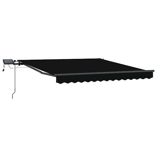 vidaXL Einziehbare Markise Schwarz 300 x 250 cm Stoff 3330038 günstig online kaufen
