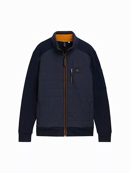 TOM TAILOR Kapuzenpullover Hybrid Sweatjacke mit Stehkragen günstig online kaufen