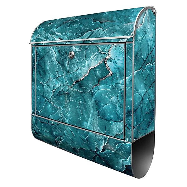 Banjado Design Briefkasten Silber Pulverbeschichtet 39x47x14cm 2 Schlüssel günstig online kaufen