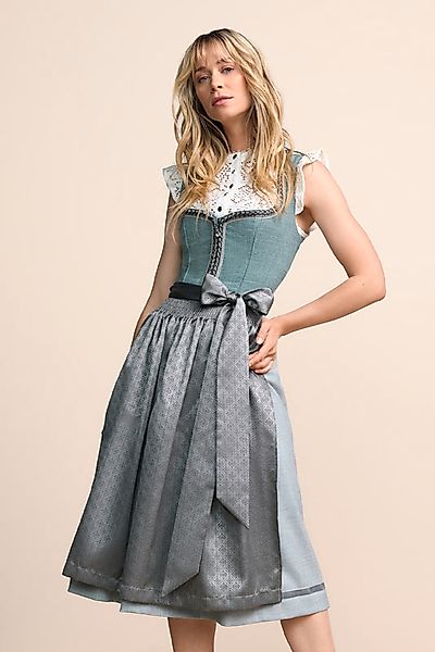 Krüger Madl Dirndl Midi Dirndl mit Struktur günstig online kaufen