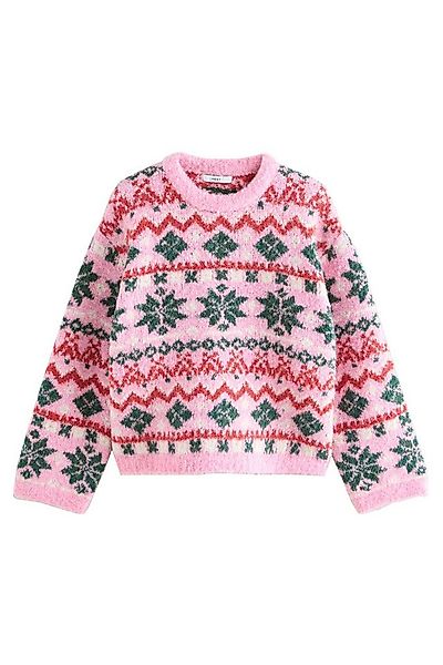 Next Rundhalspullover Bouclé-Rundhalspullover mit Wolle (1-tlg) günstig online kaufen