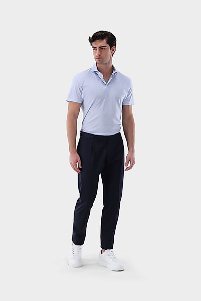 Poloshirt mit Signature-Print aus Schweizer Baumwolljersey günstig online kaufen