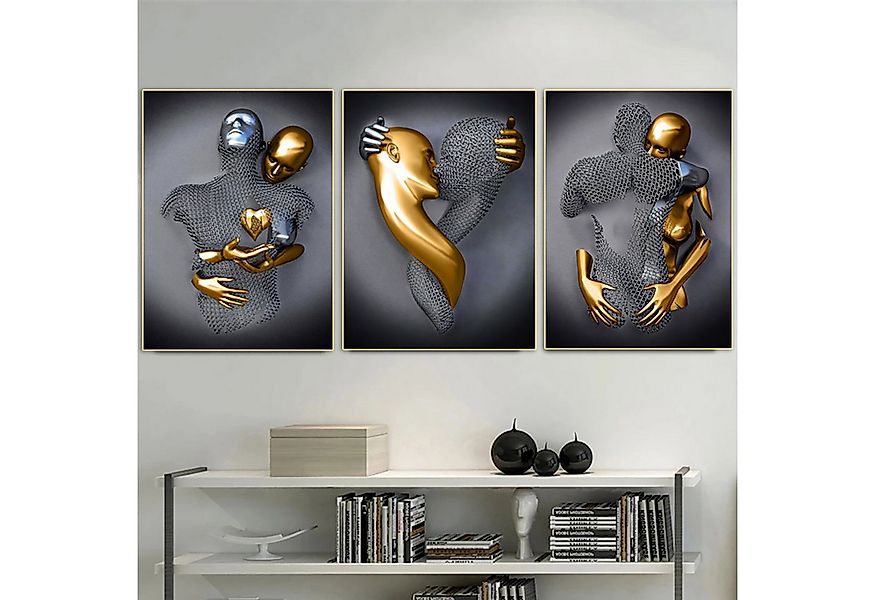 TPFLiving Kunstdruck OHNE RAHMEN, Skulpturen Liebespaar - auch im 3er Set e günstig online kaufen