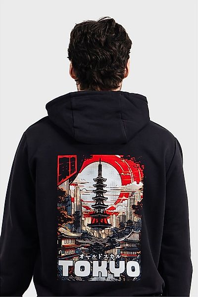 Oldskull Kapuzensweatshirt Tokyo Skyline Manga Graphic Traditionelles fernö günstig online kaufen