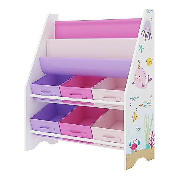 en.casa Kinderregal, »Ponteceso« Ozean-Motiv 74 x günstig online kaufen