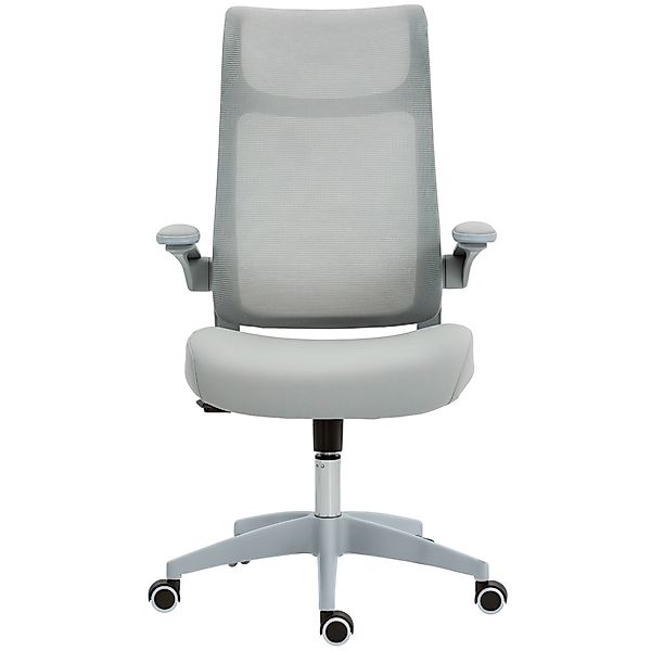 HOMCOM Ergonomischer Dreh‑Bürostuhl mit Lendenstütze und klappbaren 3D‑Arml günstig online kaufen