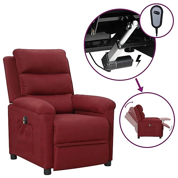 vidaXL Relaxsessel Elektrisch Weinrot Stoff 3098966 günstig online kaufen