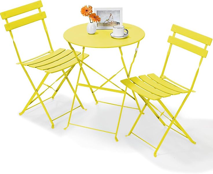 TLGREEN Balkonset Gartenmöbel Bistro Set Metall, günstig online kaufen
